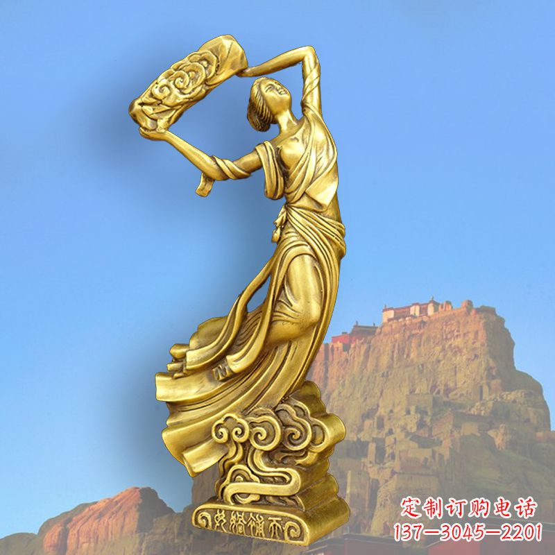 运城中国上古传说“女娲补天”铸铜雕塑
