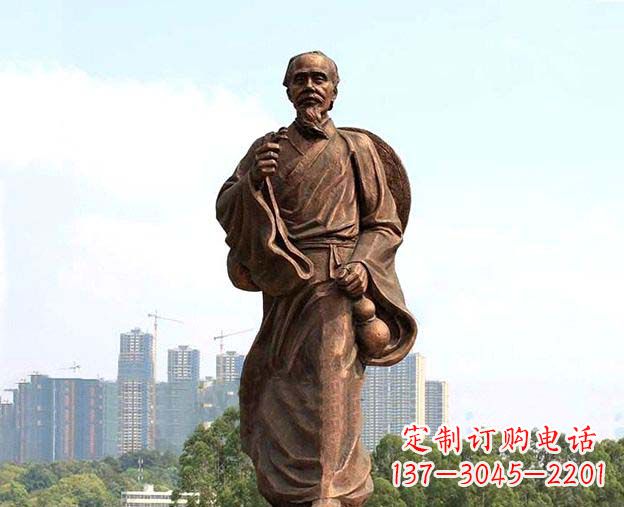 运城中华古代名医华佗铜雕像