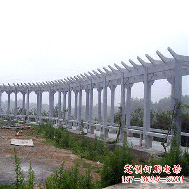 运城中式花架石雕长廊