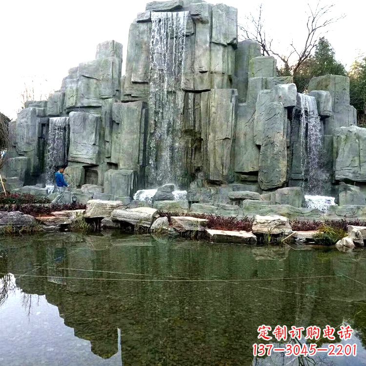 运城中式园林流水假山雕塑