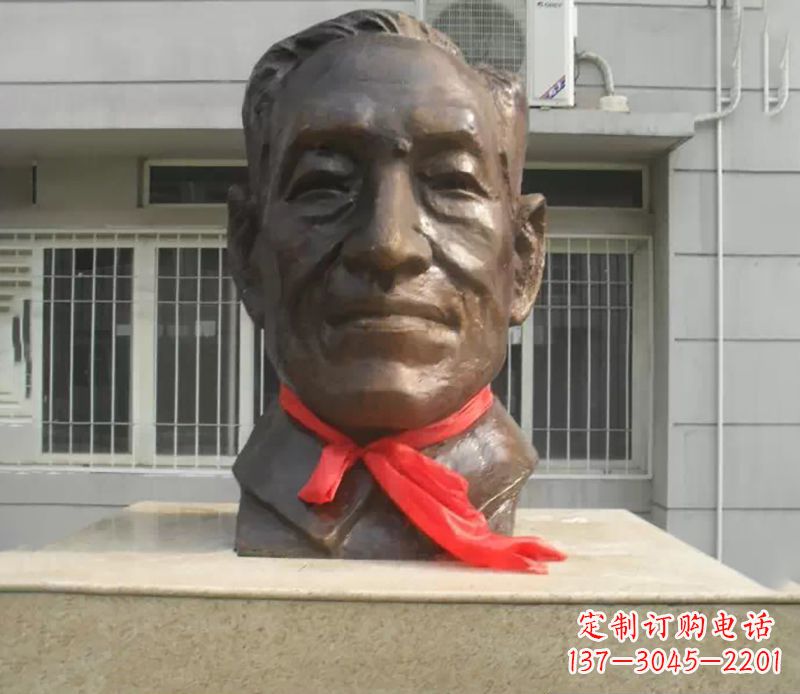 运城朱宪彝校园名人头像铜雕