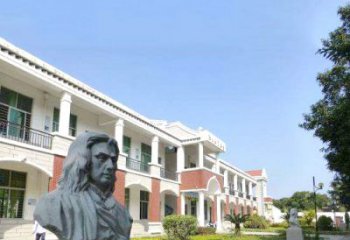 运城校园名人牛顿石雕头像