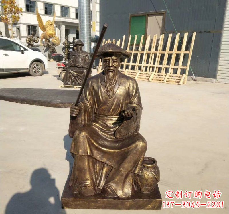运城铸铜姜太公钓鱼