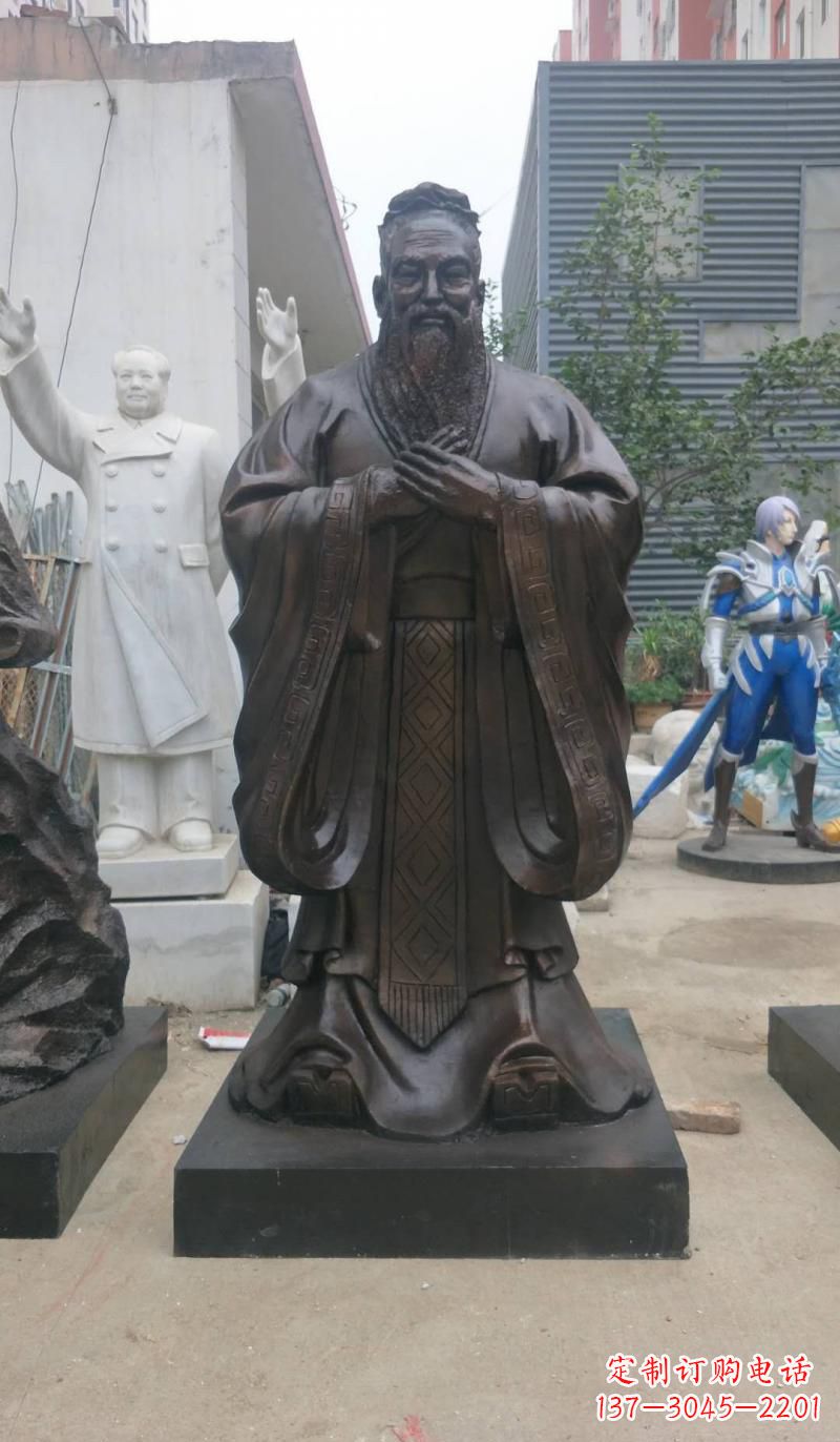 运城铸铜孔子雕塑