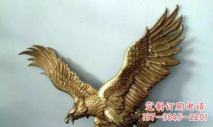 运城铸铜老鹰企业动物铜雕 (2)