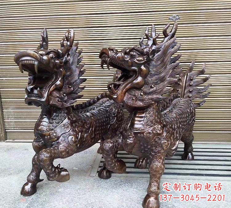 运城铸铜立式麒麟