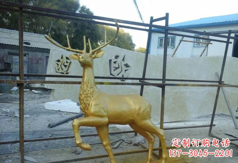 运城铸铜梅花鹿雕塑