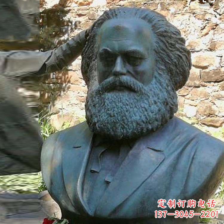 运城铸铜名人无产阶级导师马克思头像雕塑