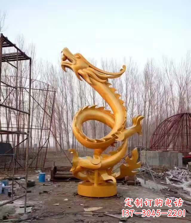 运城铸铜盘龙云腾铜雕
