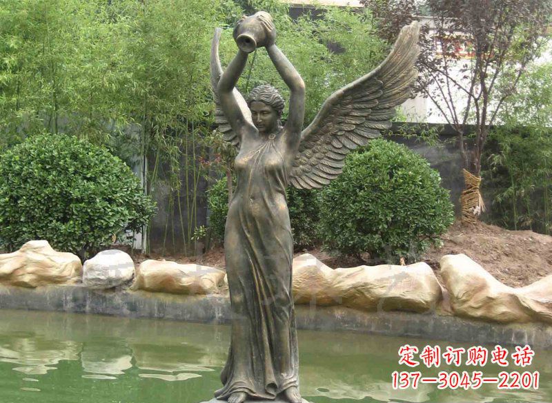 运城铸铜欧式人物喷泉雕塑