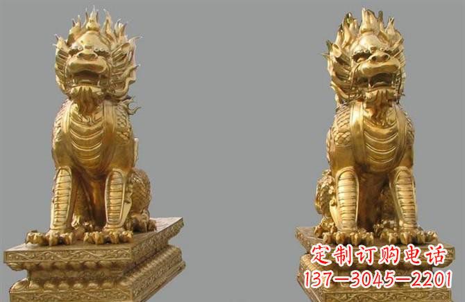 运城铸铜麒麟雕塑222