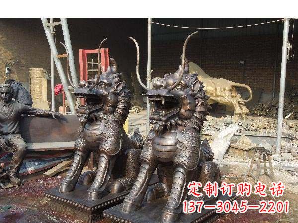 运城铸铜麒麟雕塑2221