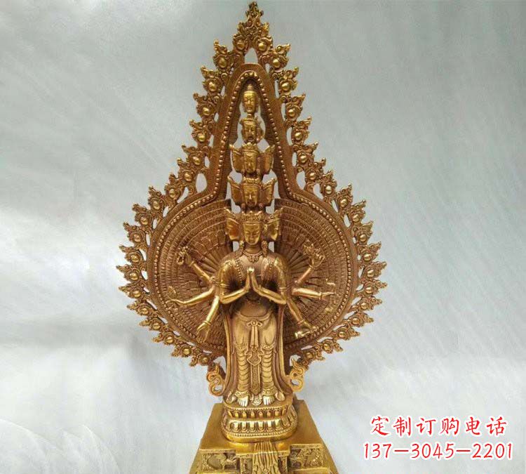 运城铸铜千手观音寺庙佛像