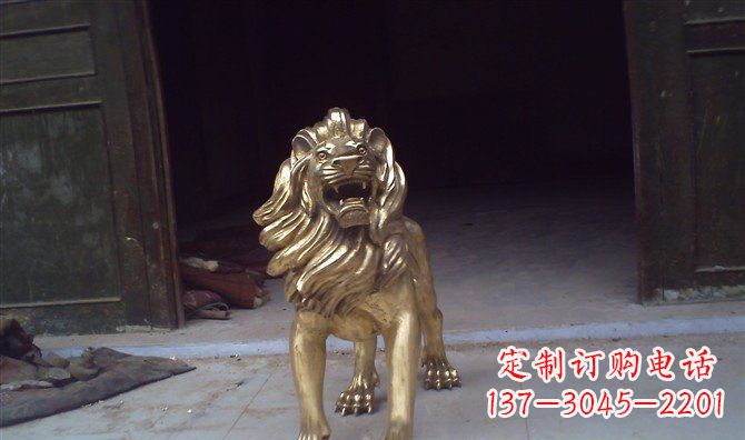 运城铸铜狮子西洋狮子铜雕