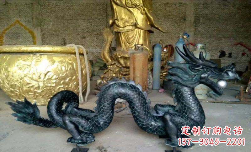 运城铸铜双龙戏珠广场铜雕