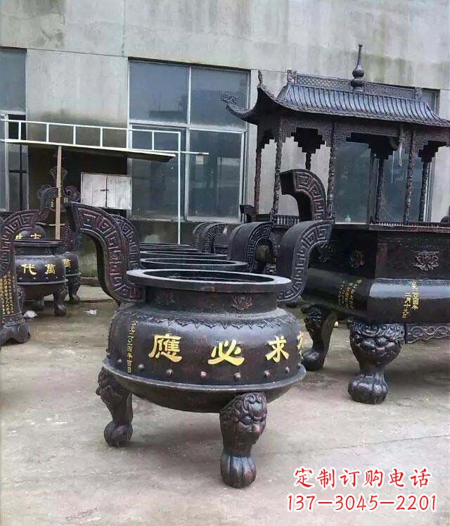 运城铸铜寺庙香炉铜雕
