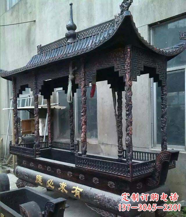 运城铸铜寺庙香炉铜雕 (2)