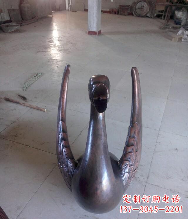 运城铸铜天鹅公园动物铜雕