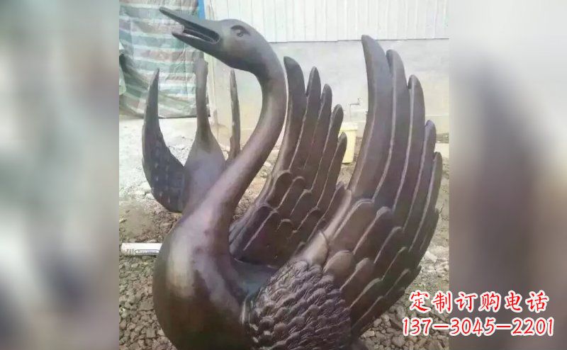 运城铸铜天鹅铜雕