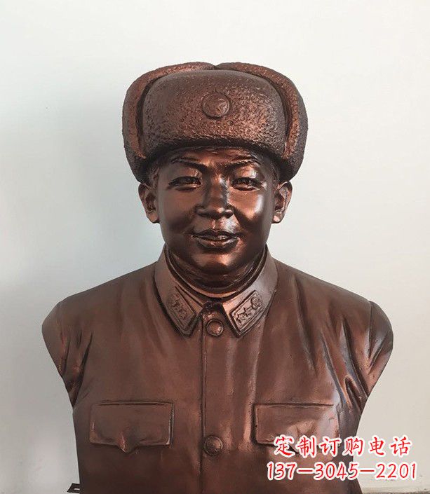 运城紫铜雷锋半身像