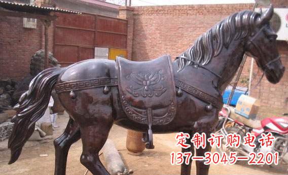 运城紫铜马公园铜雕