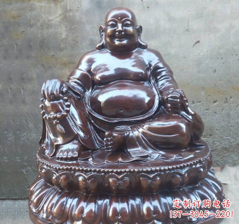 运城宗教庙宇弥勒佛铜雕