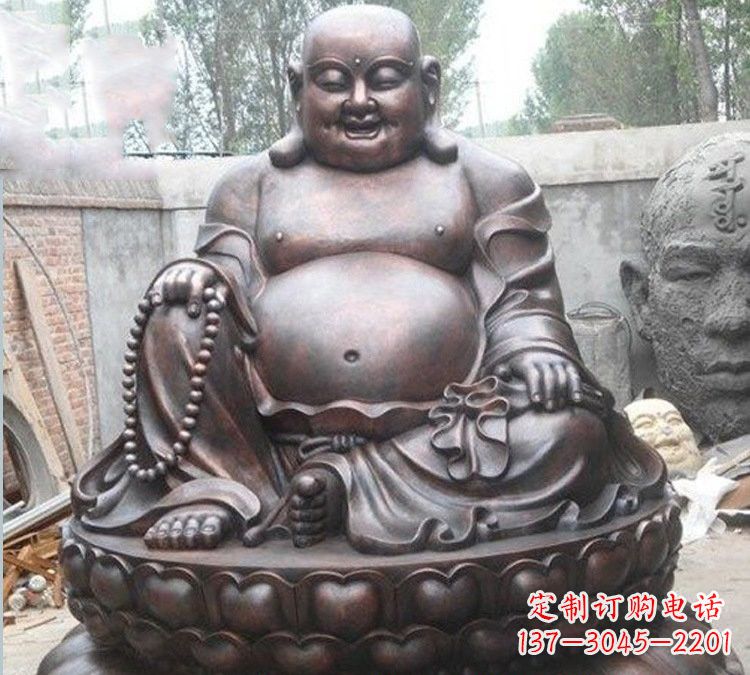 运城宗教庙宇弥勒佛铜雕222