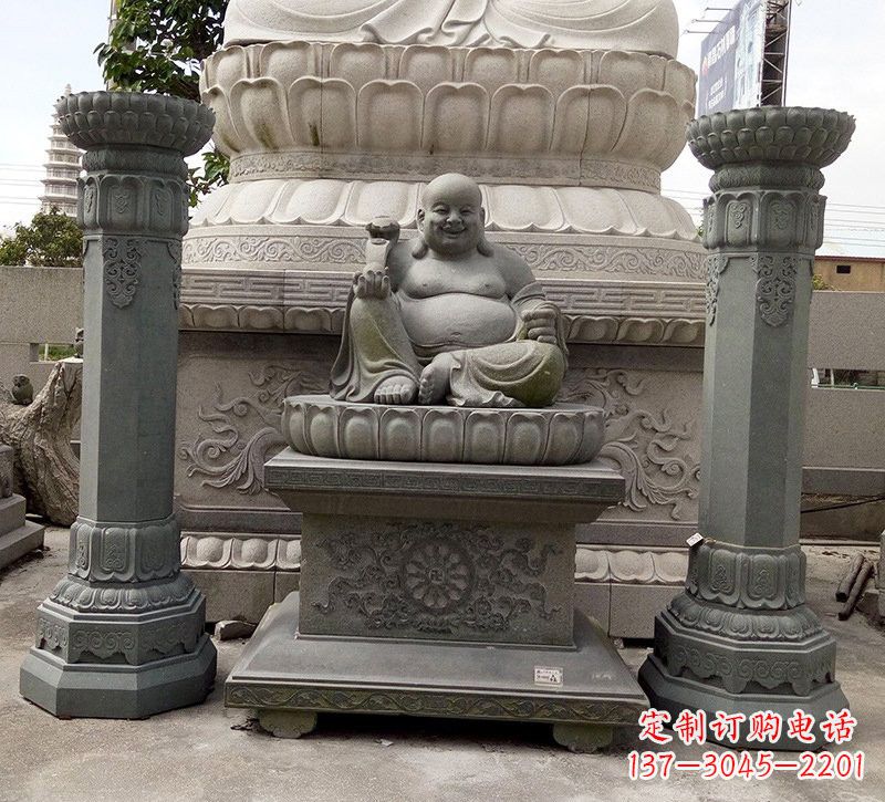 运城宗教庙宇如意弥勒佛石雕