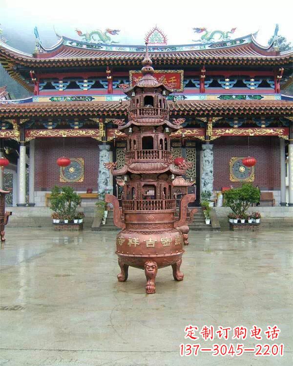运城宗教庙宇香炉铜雕