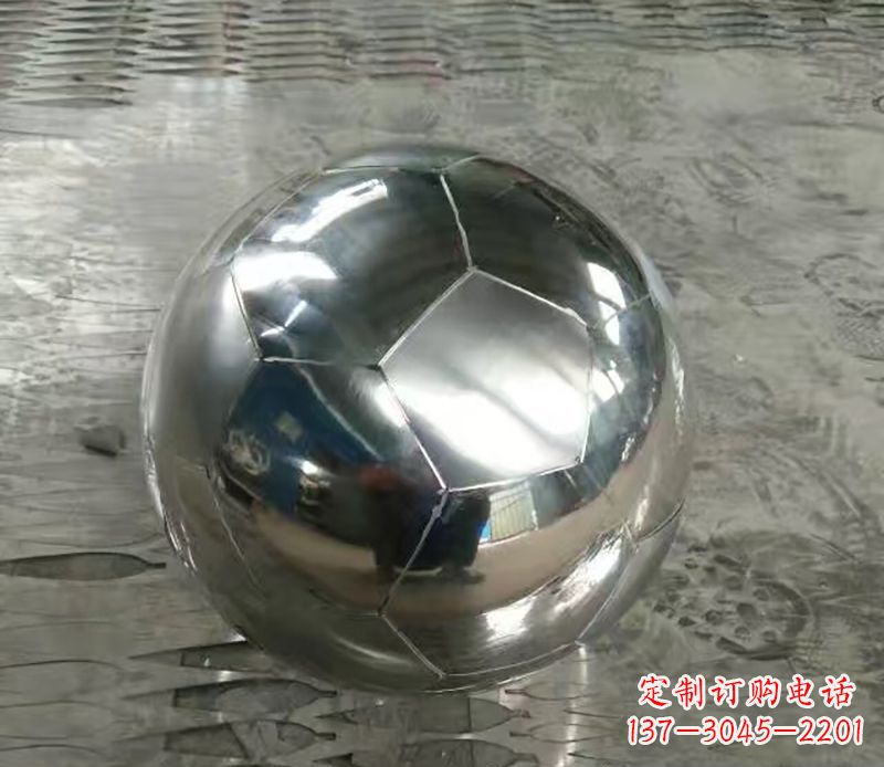运城足球不锈钢体育器材雕塑