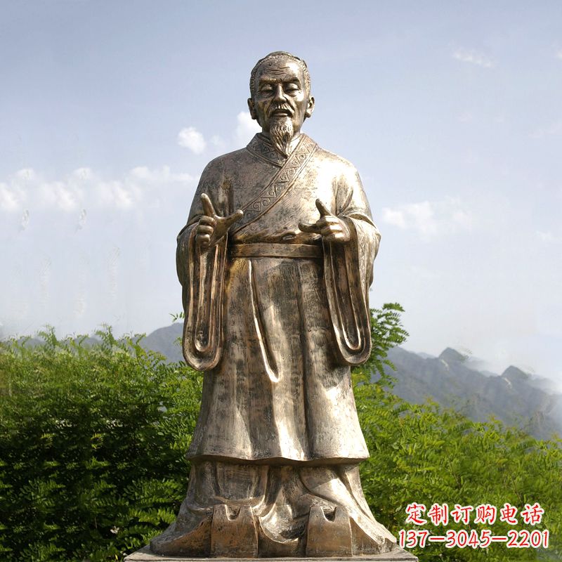 运城祖冲之纯铜雕像
