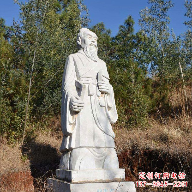 运城祖冲之汉白玉石雕像-公园景区中国古代名人雕塑