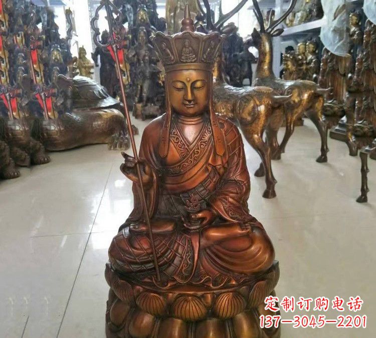 运城坐式地藏菩萨铜雕