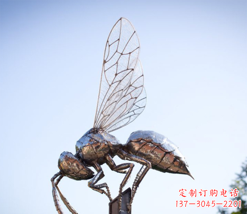 运城蜜蜂雕塑不锈钢