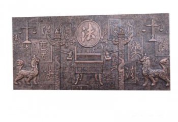运城紫铜法字獬豸浮雕