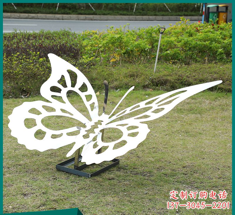 运城蝴蝶雕塑-公园景区创意不锈钢剪影蝴蝶雕塑